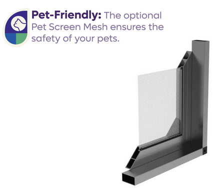 Hordeur katten - Scharnierende hordeur - naar buiten openend