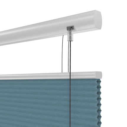 Plissegordijn op maat honinggraat - Semi-transparant - Blauw