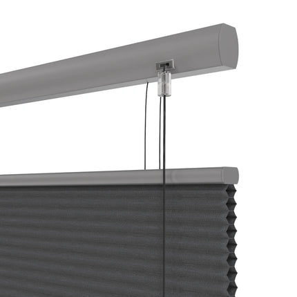 Plissegordijn op maat honinggraat - Verduisterend - Grijs