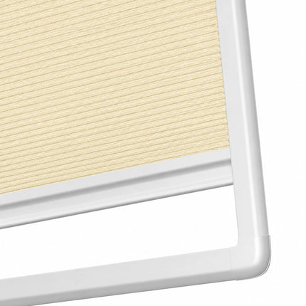 Plisse gordijn zonder boren - Magneet frame | Verduisterend Beige | Op maat