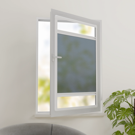 Easyclick Plissegordijn zonder boren | Lichtdoorlatend Blauw | Op maat