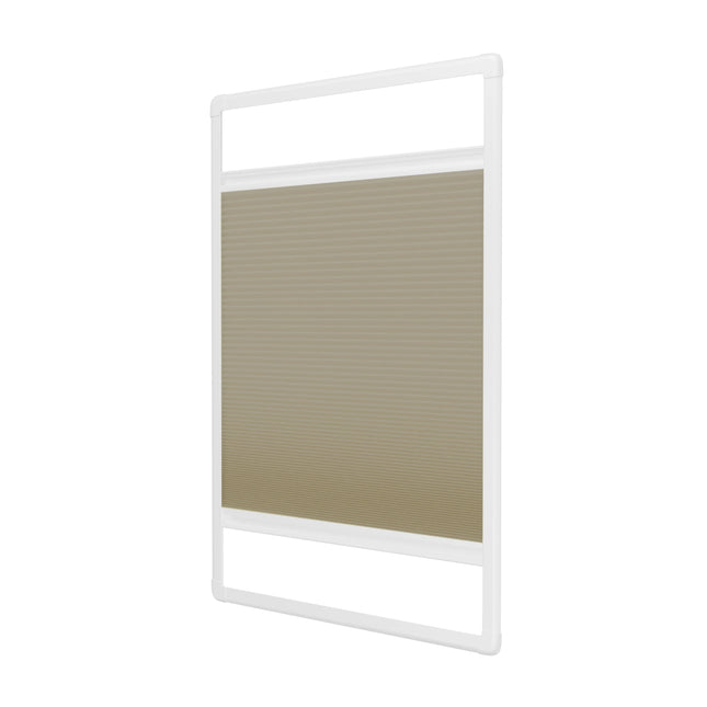 Easyclick Plissegordijn zonder boren | Verduisterend Lichtbruin | Op maat