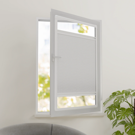 Easyclick Plissegordijn zonder boren | Verduisterend Wit | Op maat