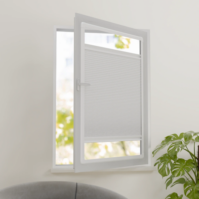 Easyclick Plissegordijn zonder boren | Verduisterend Wit | Op maat