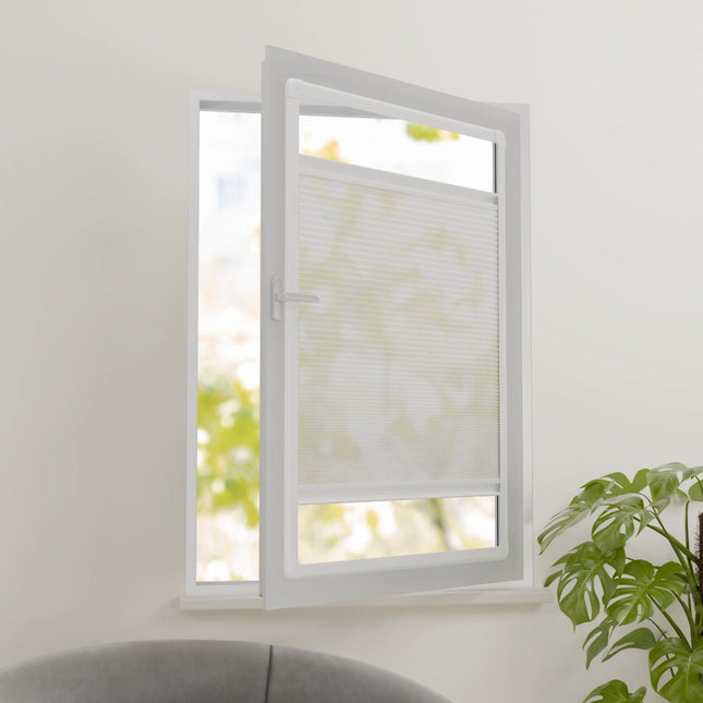 Easyclick Plissegordijn zonder boren | Lichtdoorlatend Wit | Op maat