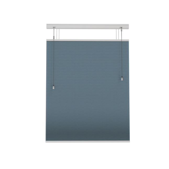 Plissegordijn op maat honinggraat - Semi-transparant - Blauw