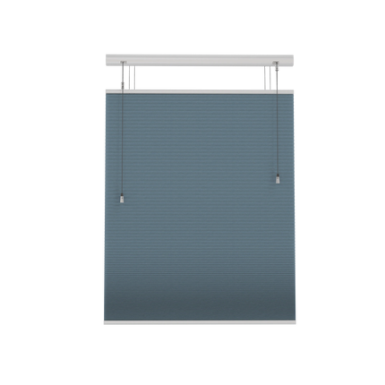 Plissegordijn op maat honinggraat - Semi-transparant - Blauw