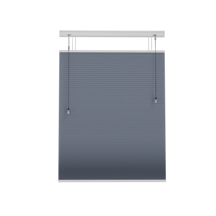 Plissegordijn op maat honinggraat - Verduisterend - Grijsblauw