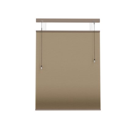 Plissegordijn op maat honinggraat - Verduisterend - Bruin