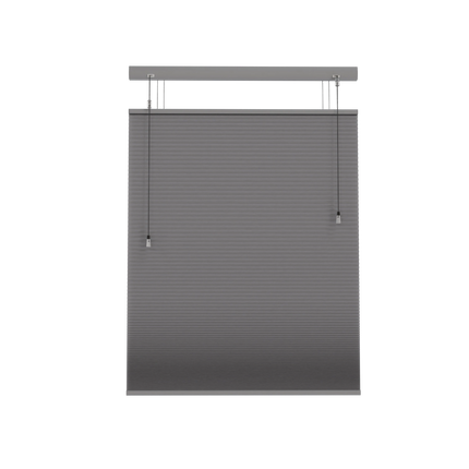 Plissegordijn op maat honinggraat - Verduisterend - Lichtgrijs