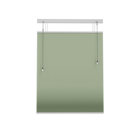 Plissegordijn op maat honinggraat - Semi-transparant - Lichtgroen