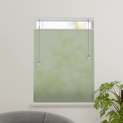 Plissegordijn op maat honinggraat - Semi-transparant - Lichtgroen