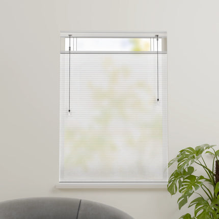 Plissegordijn op maat honinggraat - Semi-transparant - Wit