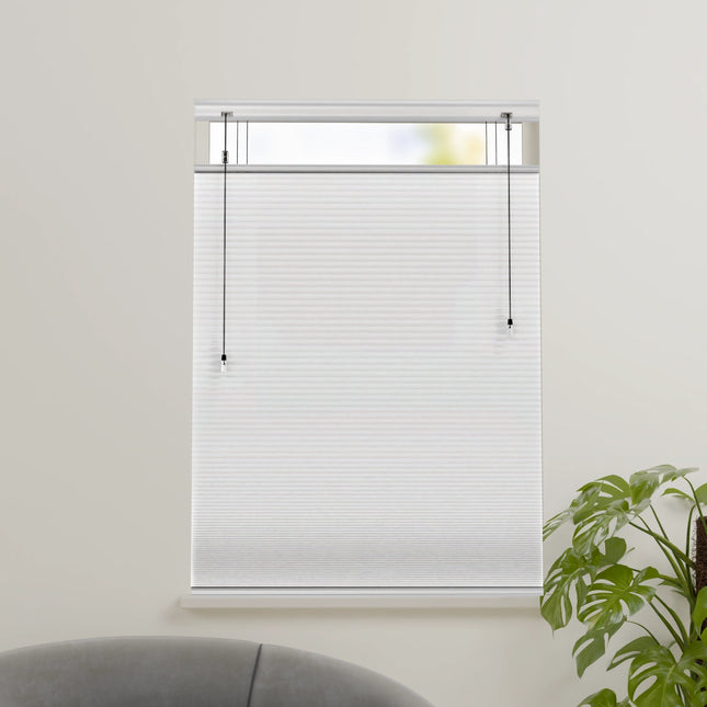 Plissegordijn op maat honinggraat - Verduisterend - Wit