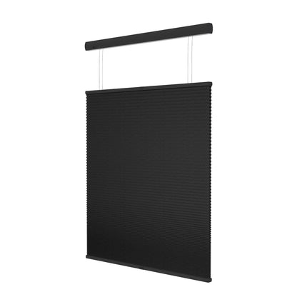 Plissegordijn op maat honinggraat - Semi-transparant - Zwart