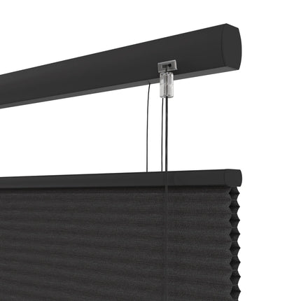 Plissegordijn op maat honinggraat - Verduisterend - Antraciet