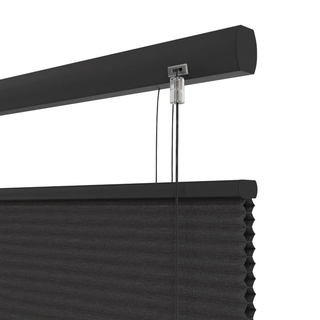 Plissegordijn op maat honinggraat - Semi-transparant - Antraciet