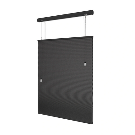 Plissegordijn op maat honinggraat - Verduisterend - Antraciet