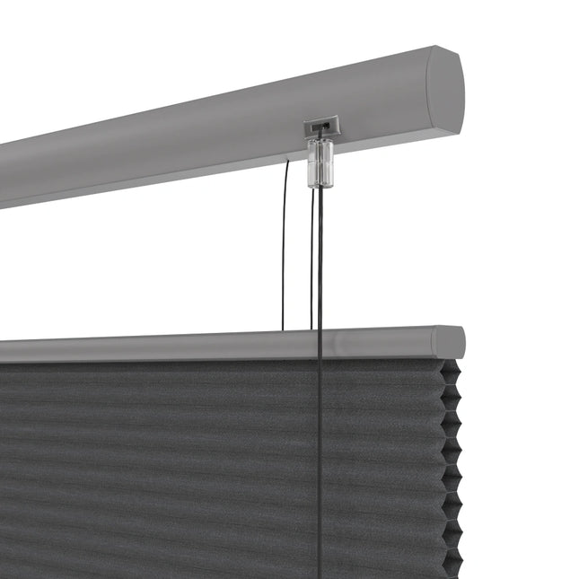 Plissegordijn op maat honinggraat - Semi-transparant - Grijs