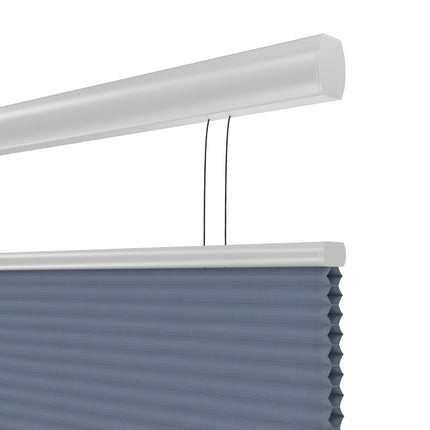 Plissegordijn op maat honinggraat - Verduisterend - Grijsblauw