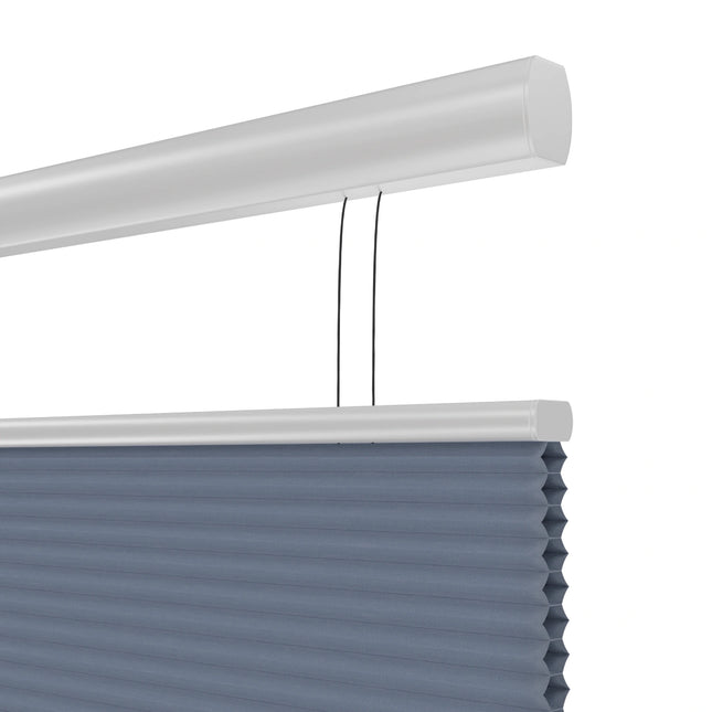 Plissegordijn op maat honinggraat - Semi-transparant - Grijsblauw