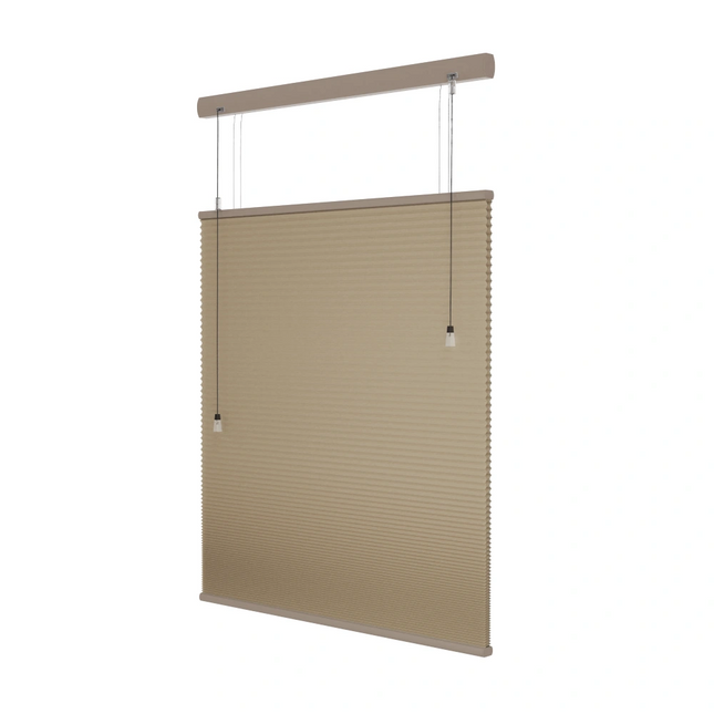 Plissegordijn op maat honinggraat - Semi-transparant - Bruin