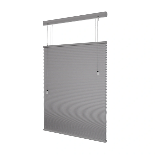 Plissegordijn op maat honinggraat - Semi-transparant - Lichtgrijs