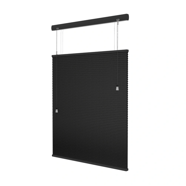 Plissegordijn op maat honinggraat - Semi-transparant - Zwart