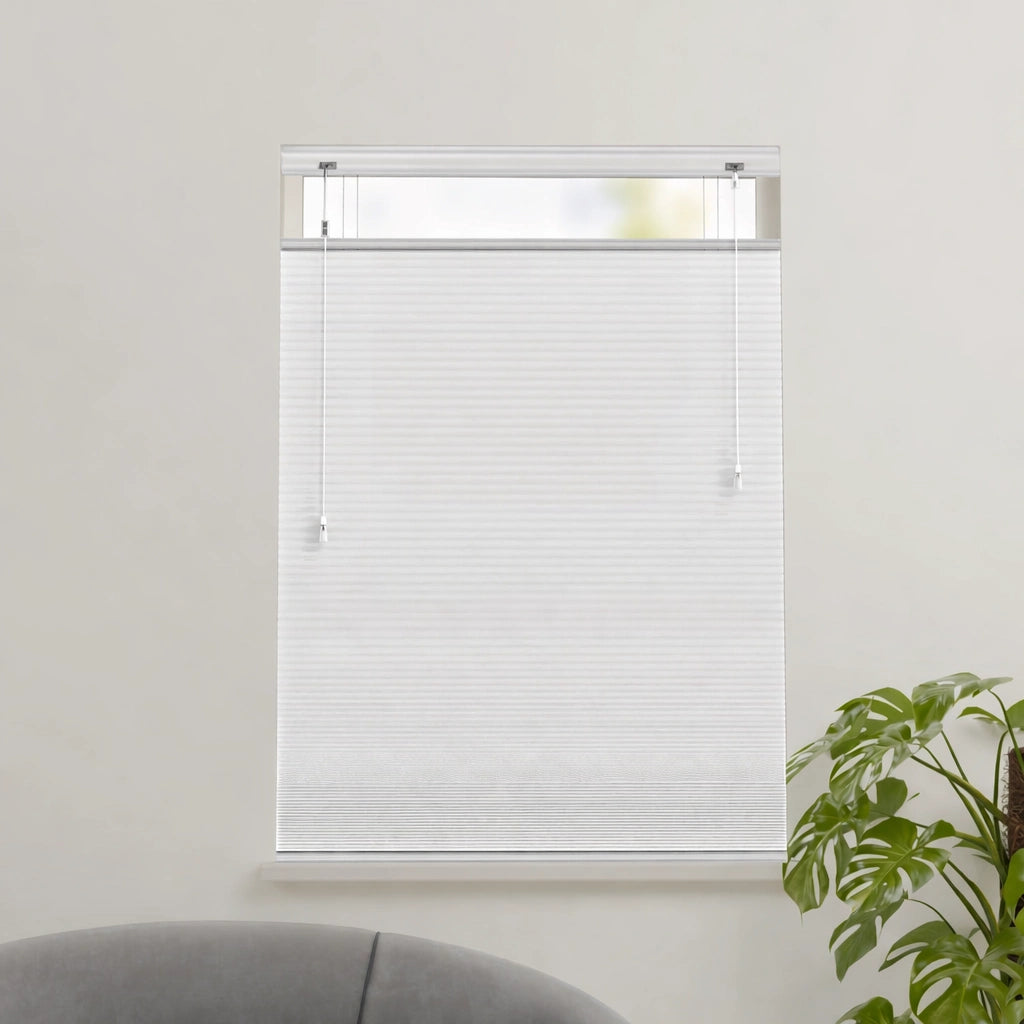 Plissegordijn op maat honinggraat - Verduisterend - Wit